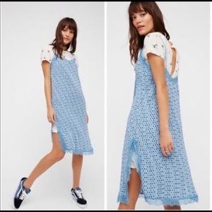 Free People Blue Margot Polka Dot Slip Dress 4